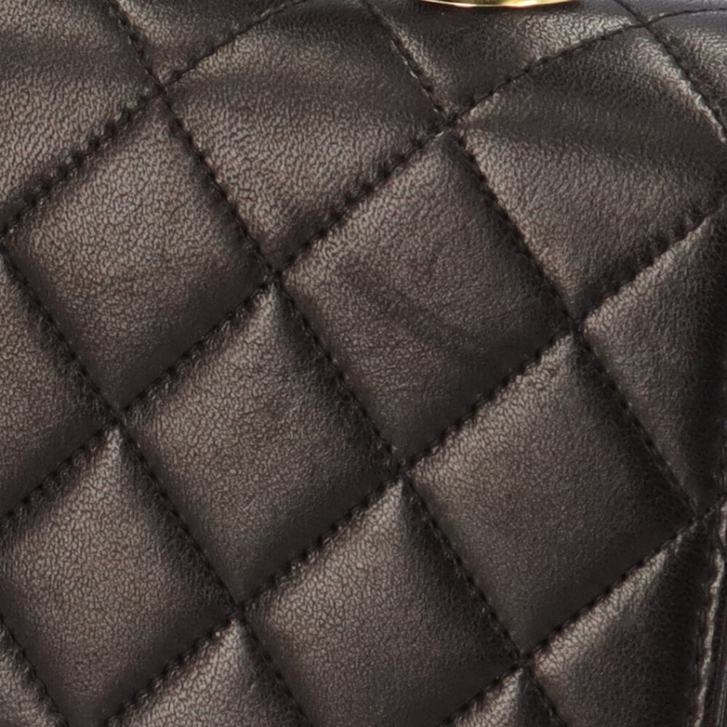 CHANEL Bag Cocomark Matelasse Handbag Lambskin Black Women's