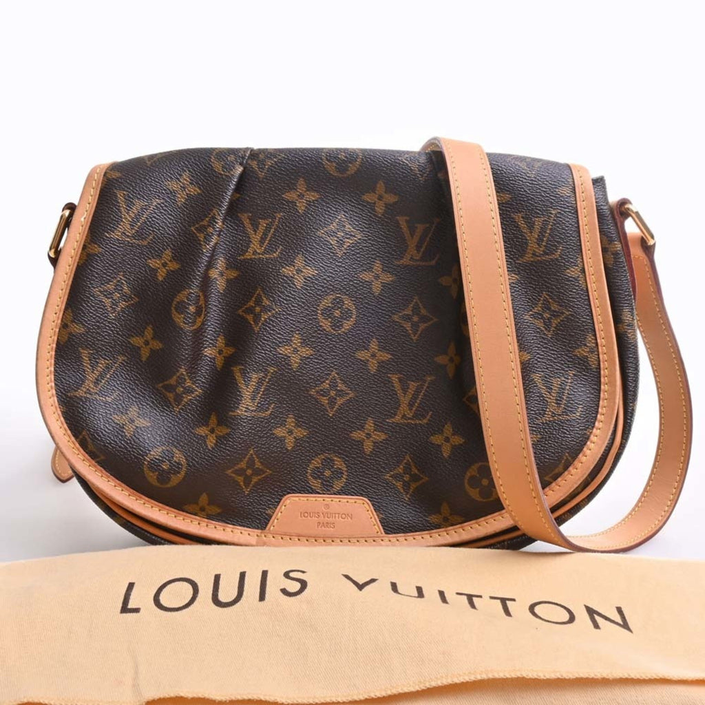 LOUIS VUITTON Monogram Menilmontan PM Shoulder Bag M40474 Brown Women's