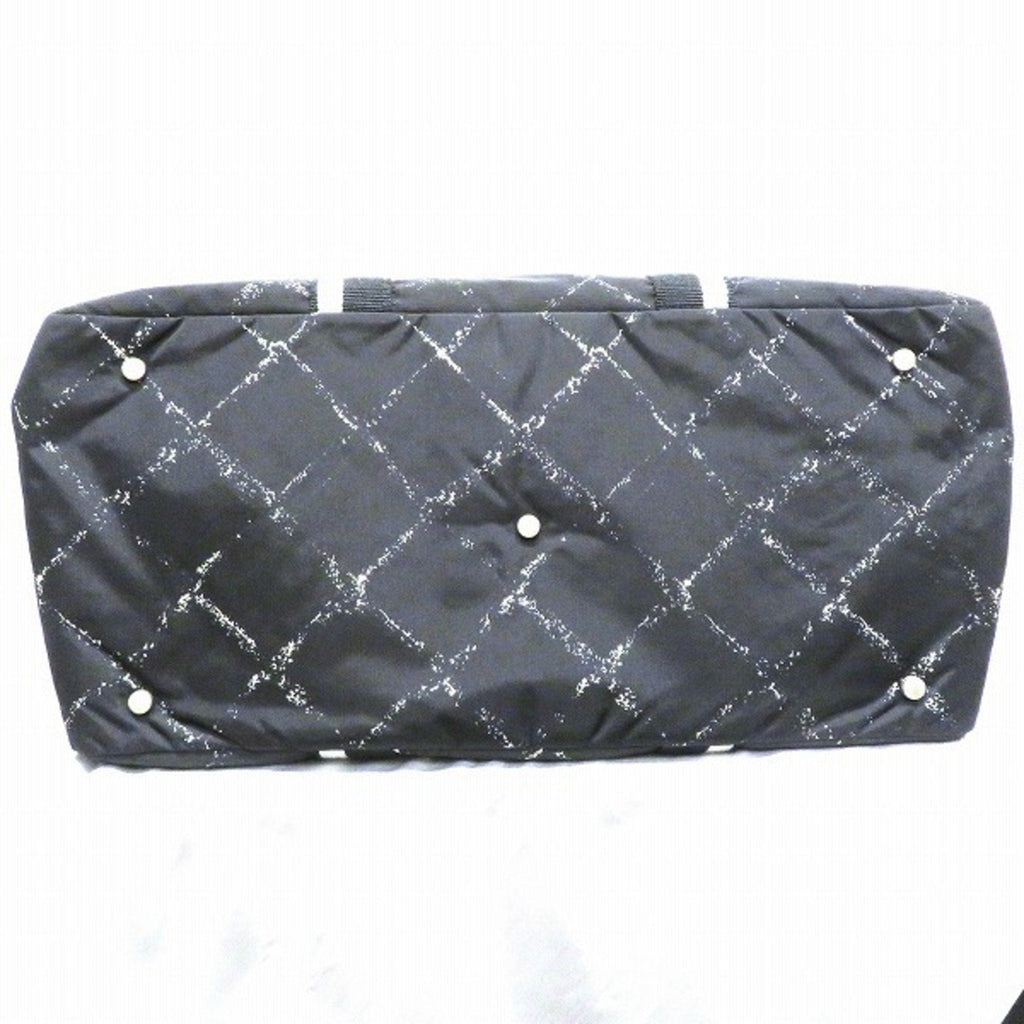 CHANEL old travel line nylon bag Boston unisex