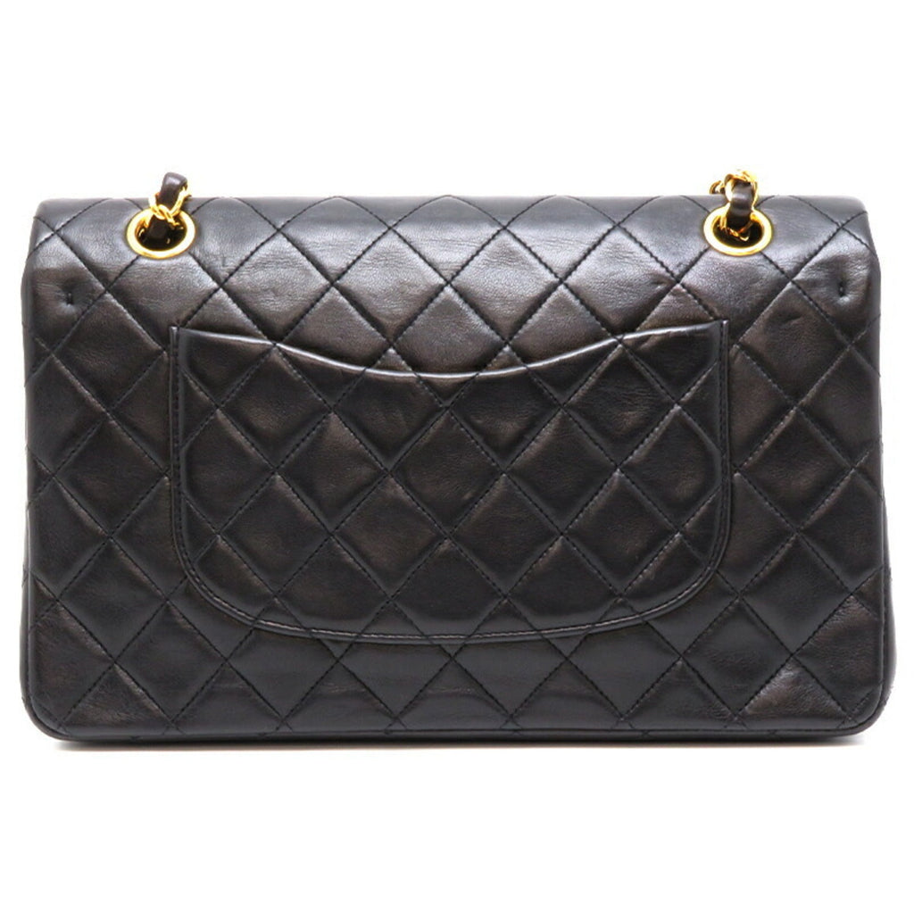 CHANEL Matelasse 25 Chain Shoulder Women's Bag Lambskin Black
