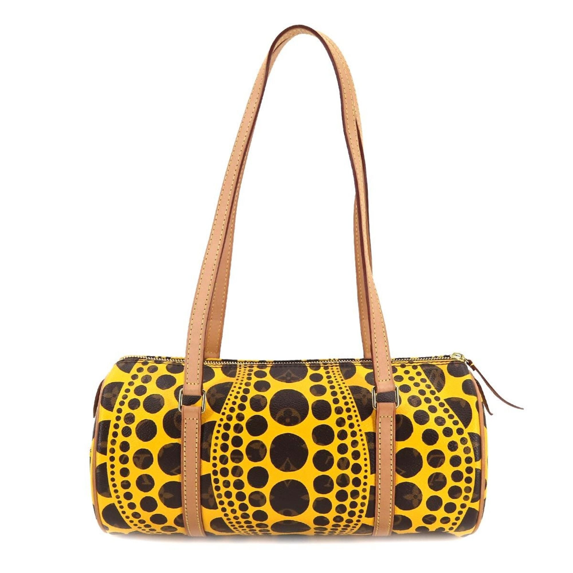 Louis Vuitton Monogram Pumpkin Dot Papillon Shoulder Bag Jaune Yayoi Kusama M40688