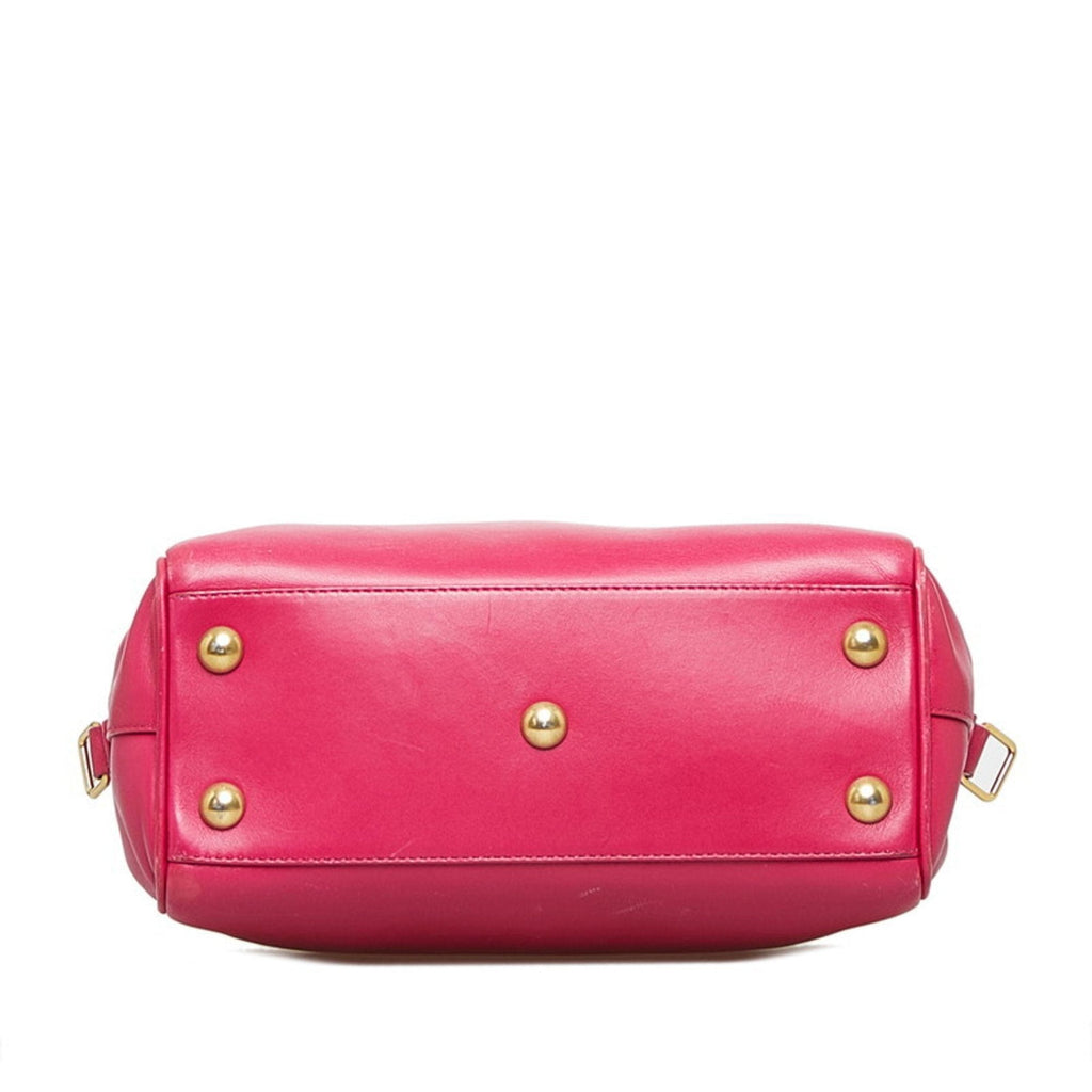 SAINT LAURENT Classic Baby Duffle Handbag Shoulder Bag 330958 Pink Leather Ladies