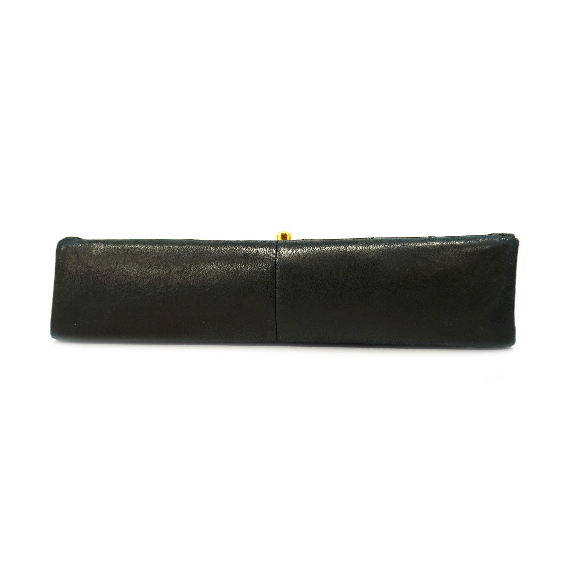 CHANELAuth  Matelasse W Flap W Chain Women's Leather Shoulder Bag Black