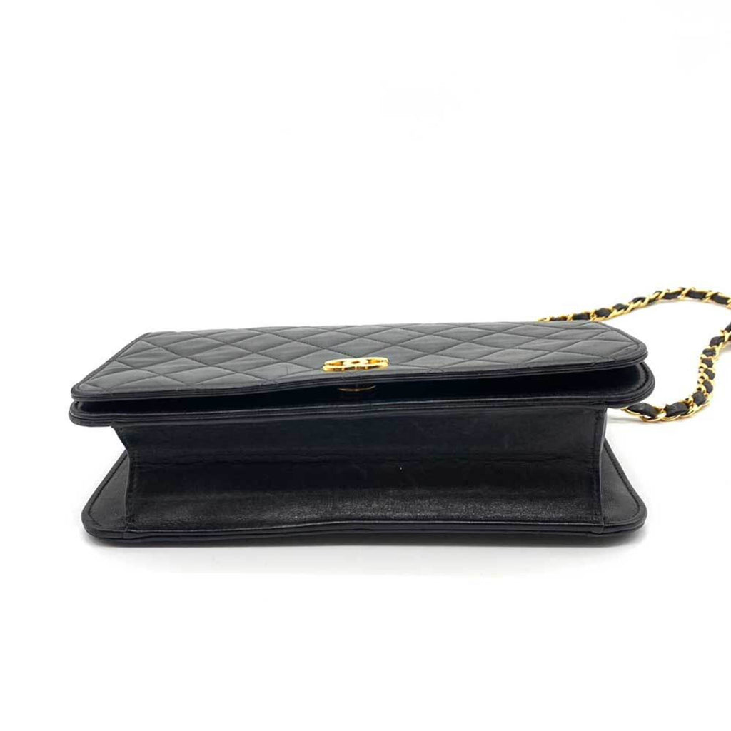 CHANEL Bag Matelasse 23 Single Chain Shoulder Black Full Flap Push Lock Coco Mark Ladies Lambskin Leather A03568