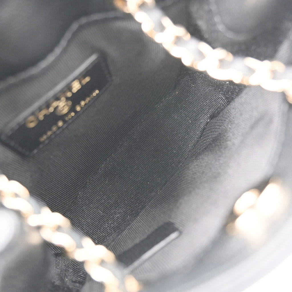 CHANEL Matelasse Pochette Chain Shoulder Black Women's Lambskin Bag