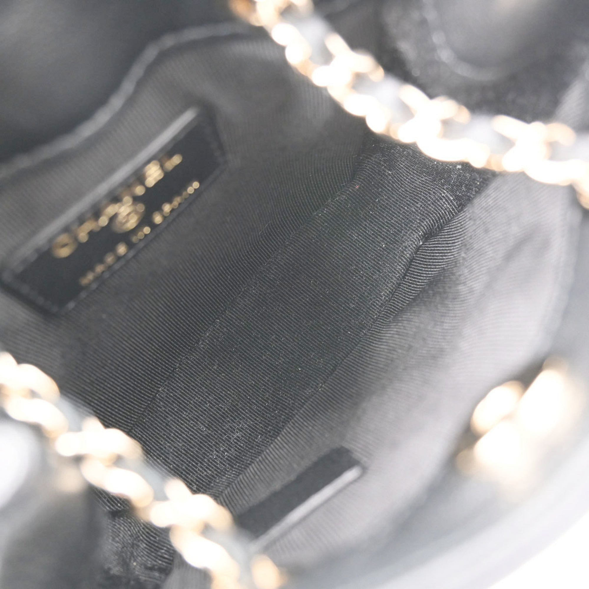 CHANEL Matelasse Pochette Chain Shoulder Black Women's Lambskin Bag