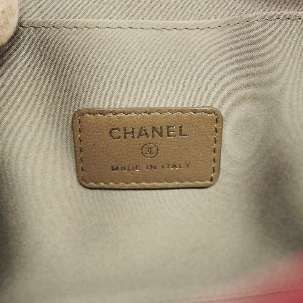 CHANELAuth  Icon Icon Women's Patent Leather,Rayon Handbag Pink