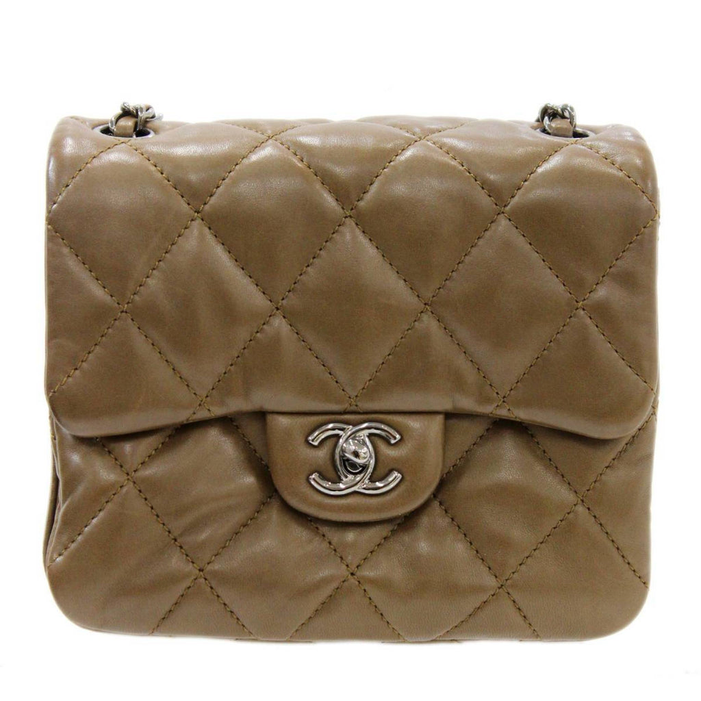 CHANEL chain shoulder bag matelasse dark brown 15357745