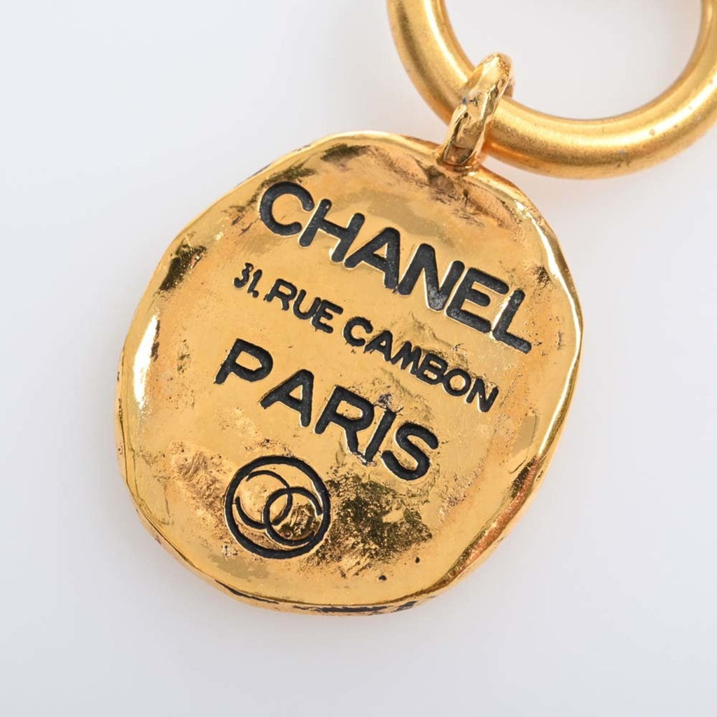 CHANEL Plate Necklace Gold Ladies