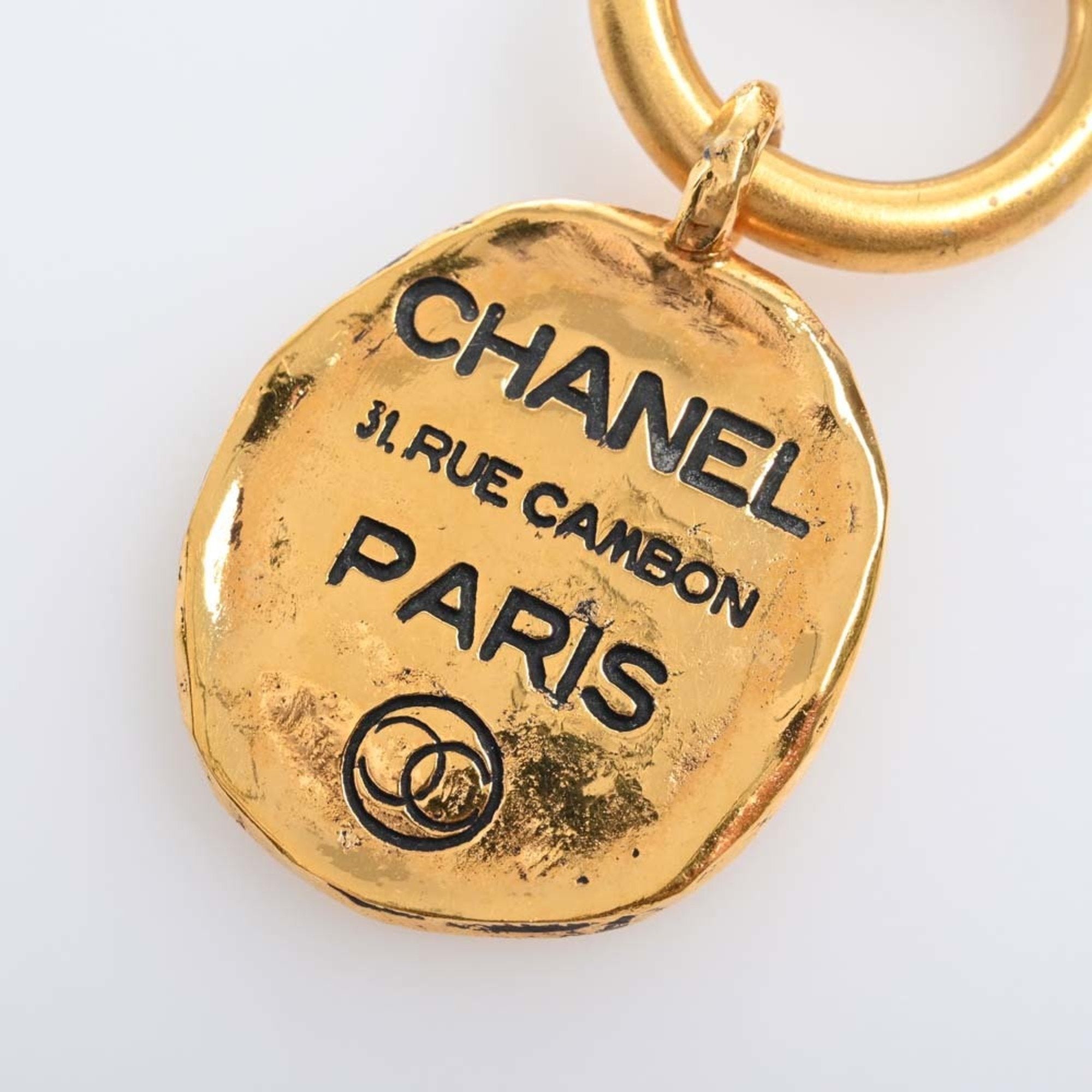 CHANEL Plate Necklace Gold Ladies
