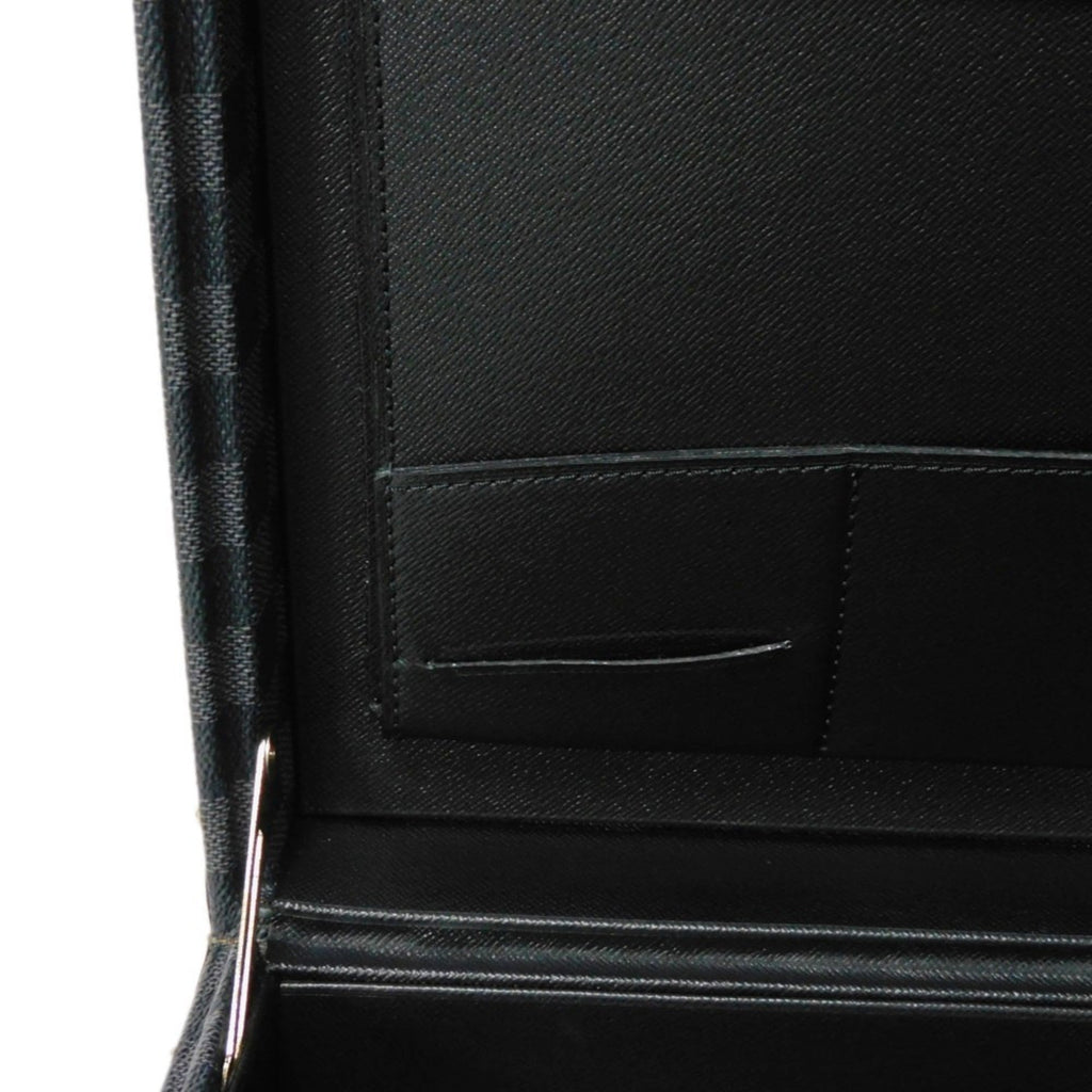 LOUIS VUITTON Trunk President Logo Black Attache Case Damier Graphite Noir N48190 Men's Bag
