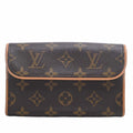 LOUIS VUITTON Monogram Pochette Florentine Waist Bag M51855 Brown Women's