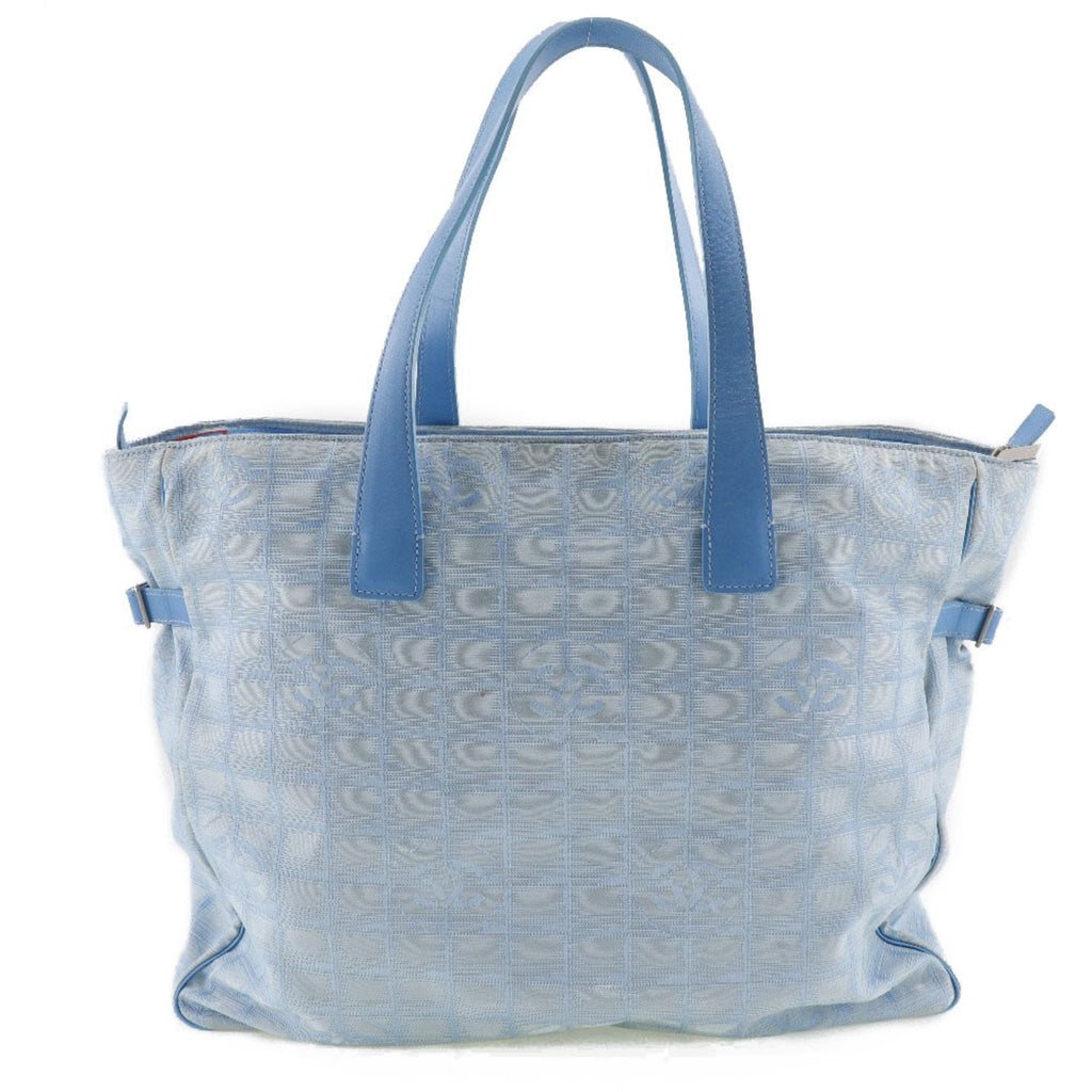 CHANEL Tote TGM Bag New Travel Line A15826 Nylon Canvas Light Blue Ladies