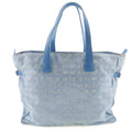 CHANEL Tote TGM Bag New Travel Line A15826 Nylon Canvas Light Blue Ladies