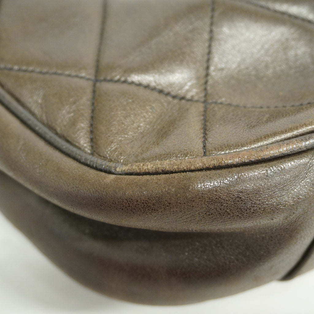 CHANELAuth  Matelasse Lambskin Women's Leather Shoulder Bag Black