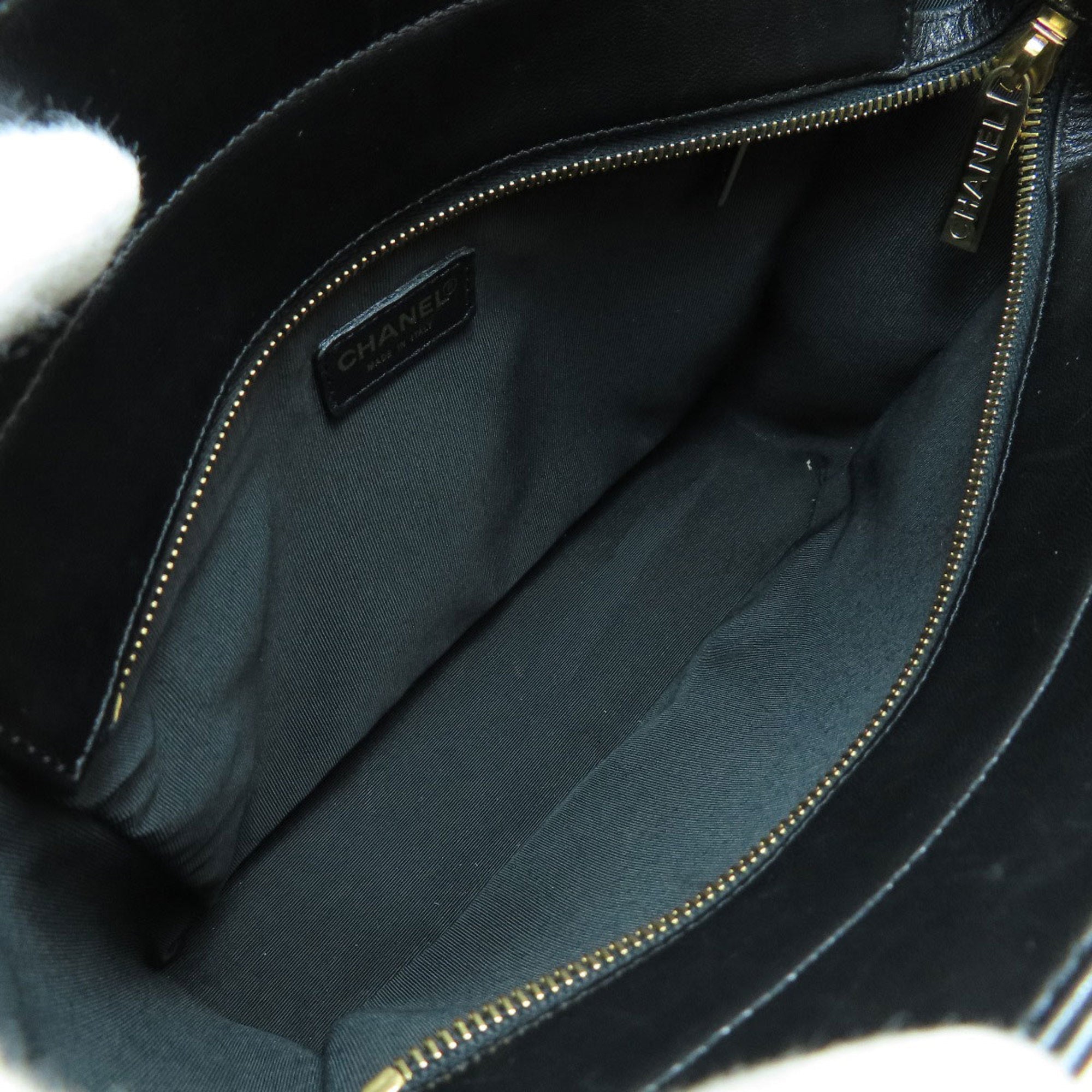 CHANEL Chocolate Bar Handbag Leather Women's