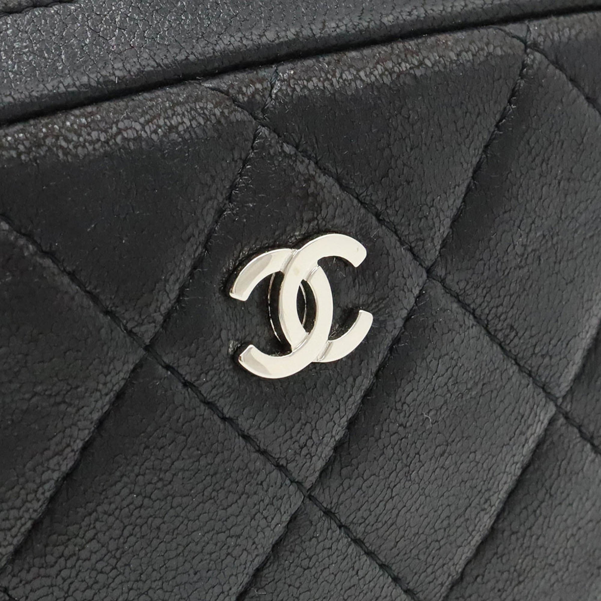 CHANEL Matelasse Cocomark Multi Pouch Lambskin Leather Black A80909