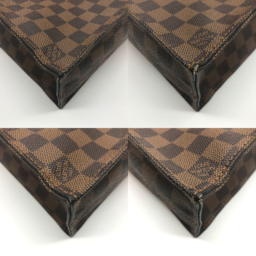 LOUIS VUITTON Tote Bag Sappura Damier Brown x Black N51140