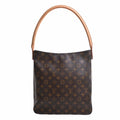 LOUIS VUITTON Monogram Looping GM Shoulder Bag M51145 Brown Women's