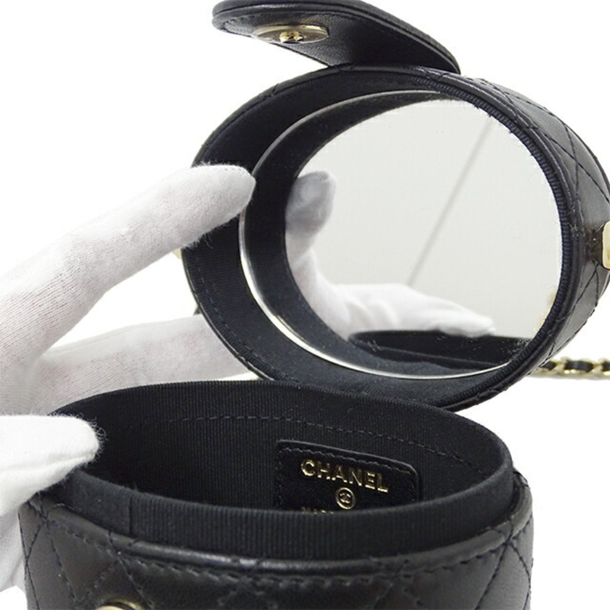 CHANEL AP1616 / ― Women's Suede Shoulder Bag Black