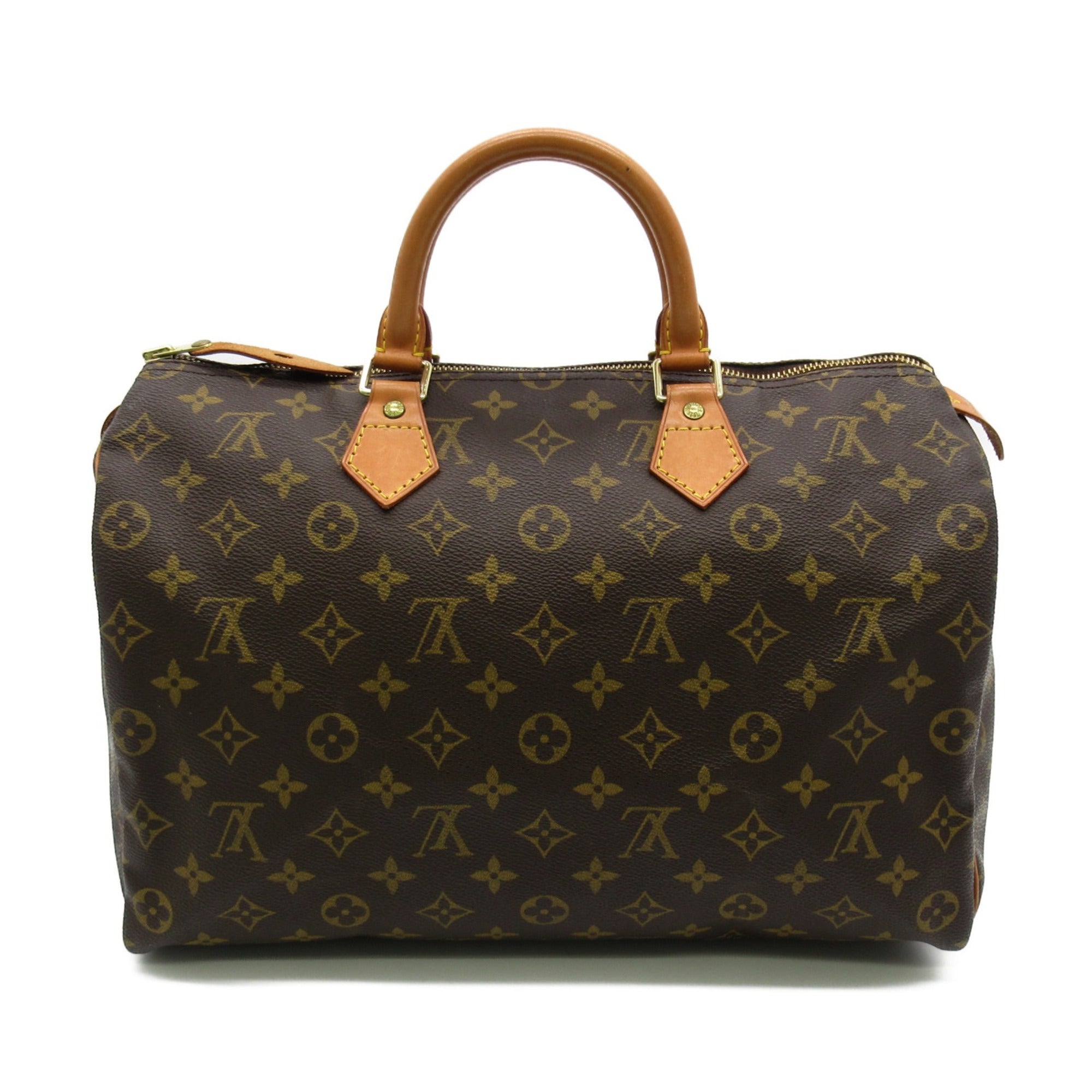 LOUIS VUITTON Speedy 35 handbag Brown Monogram PVC coated canvas M41524