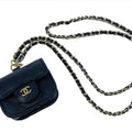 CHANEL ipods case chain shoulder caviar skin here mark black AP1739 31******