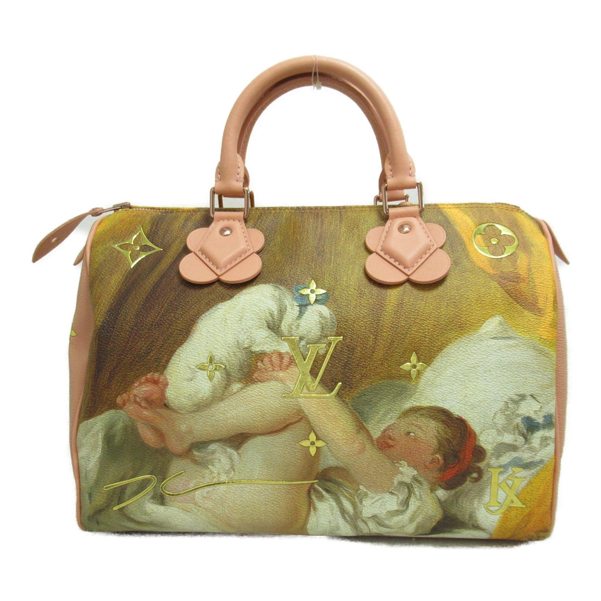 LOUIS VUITTON Fragonard Speedy 30 handbag Pink Masters collection PVC coated canvas M43307