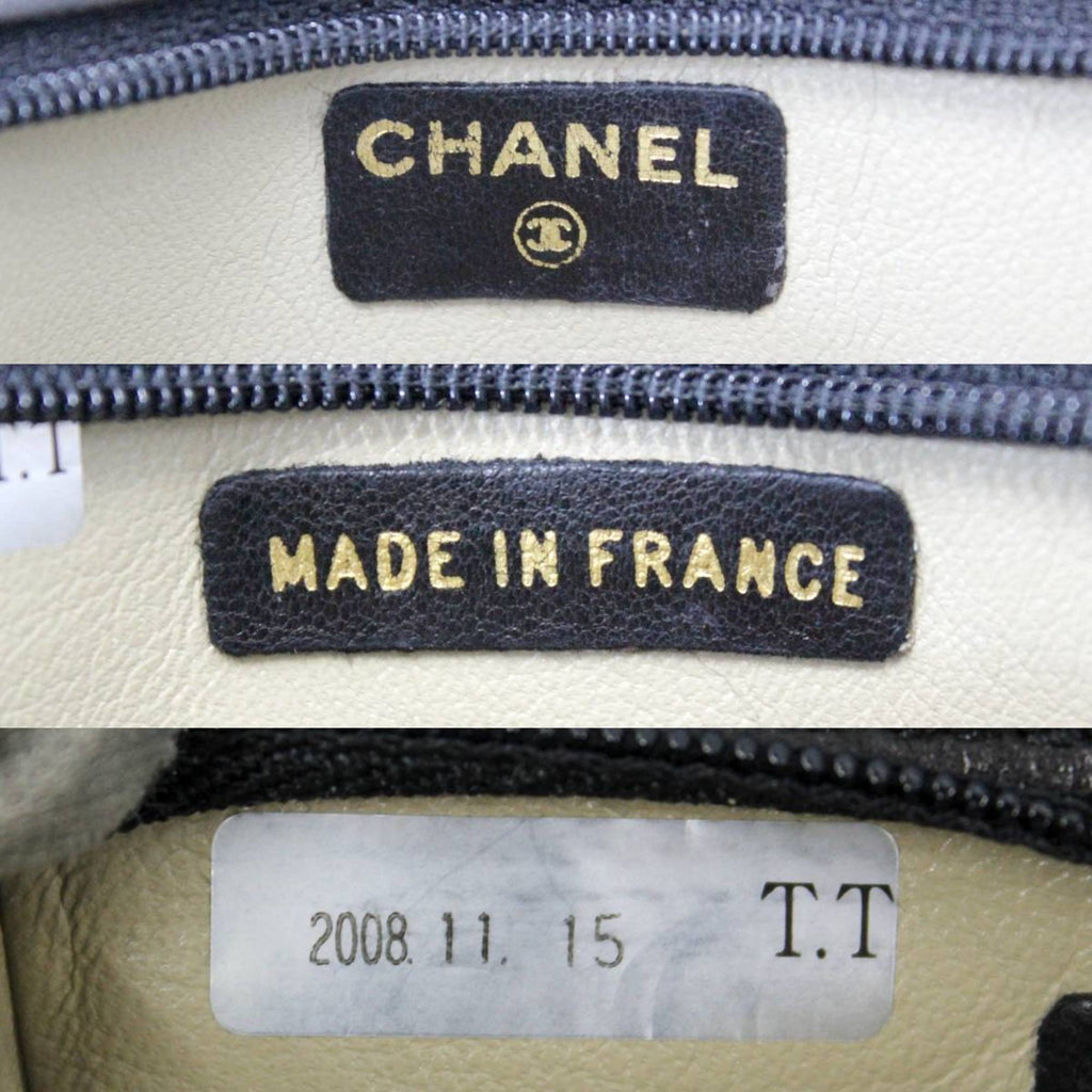CHANEL pouch matelasse black GC card hologram