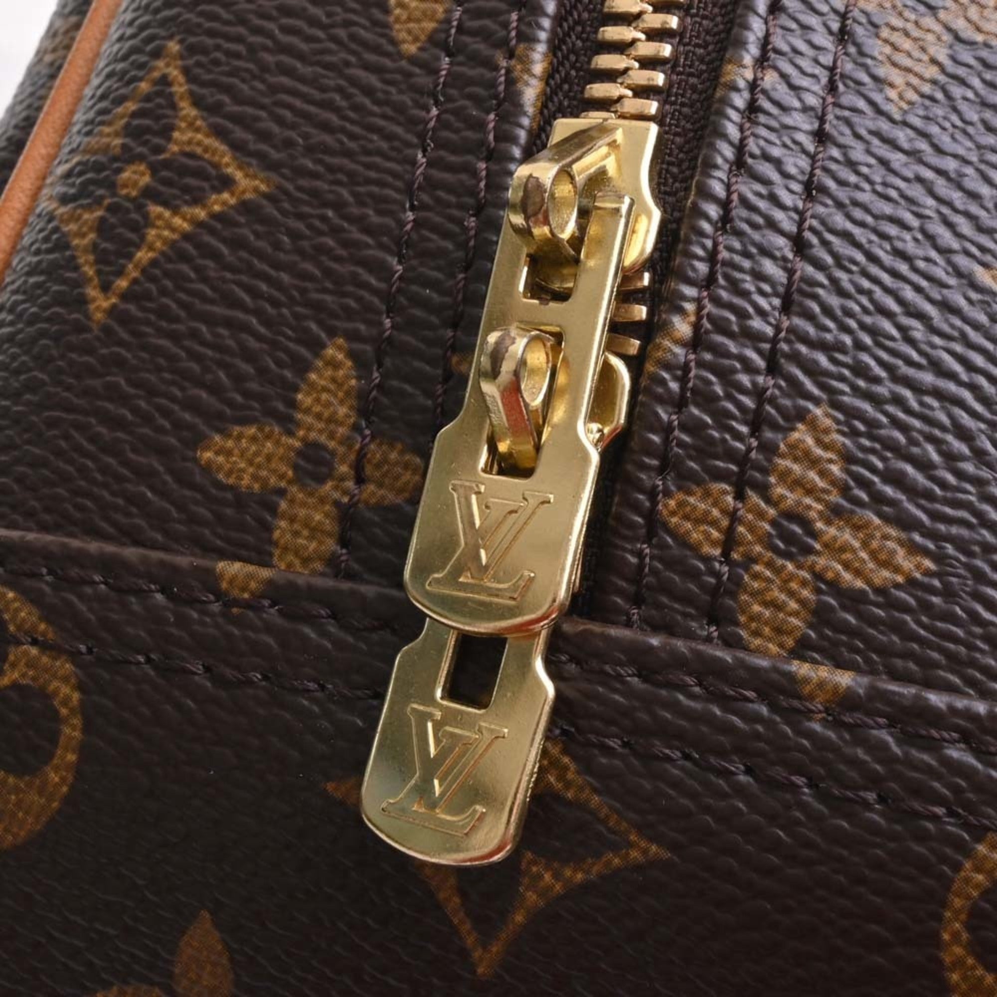 LOUIS VUITTON Monogram True Bill Handbag M42228 Brown Women's