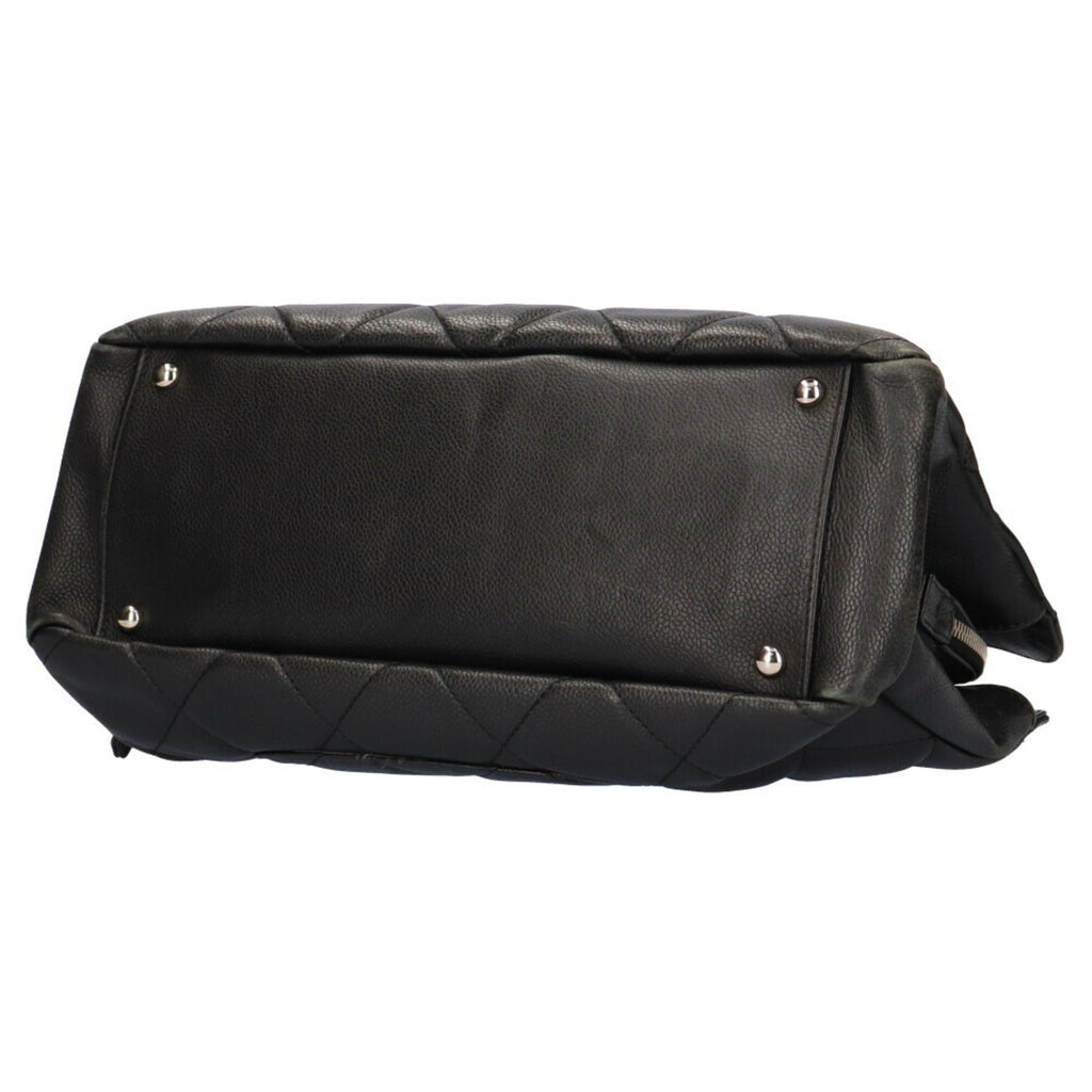 CHANEL matelasse handbag caviar skin black ladies