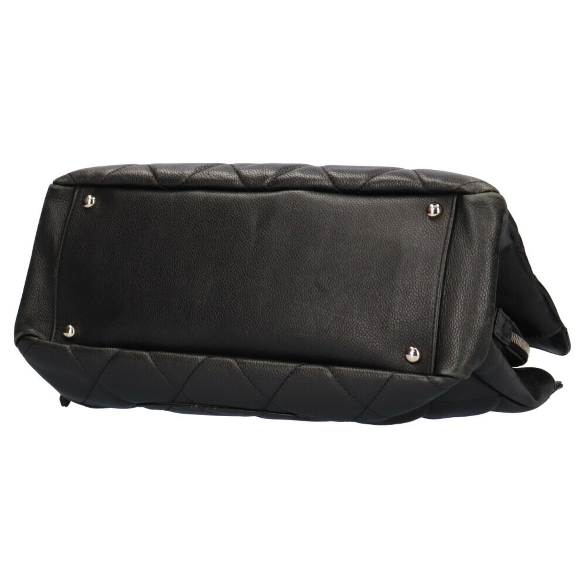 CHANEL matelasse handbag caviar skin black ladies