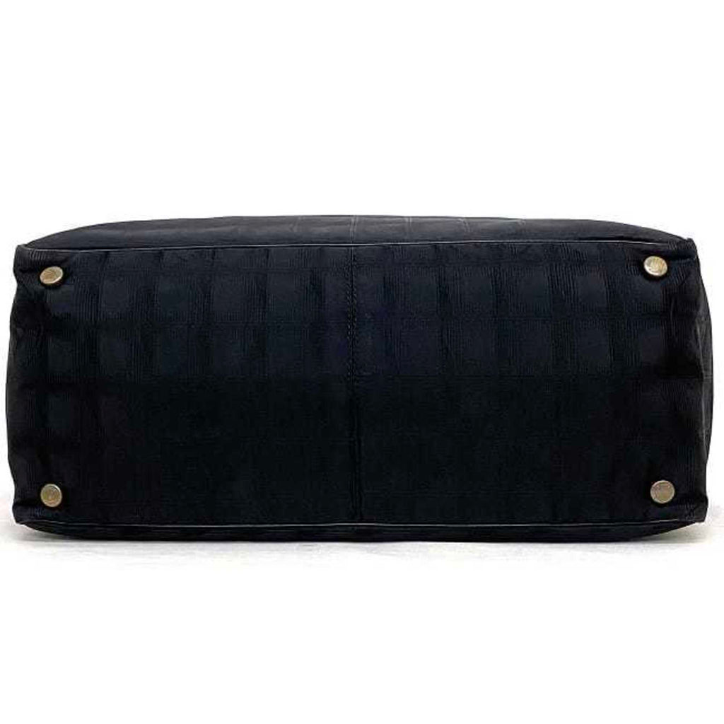CHANEL MM Black New A15991 Coco Mark Nylon Leather 8th  Nutra Line Ladies