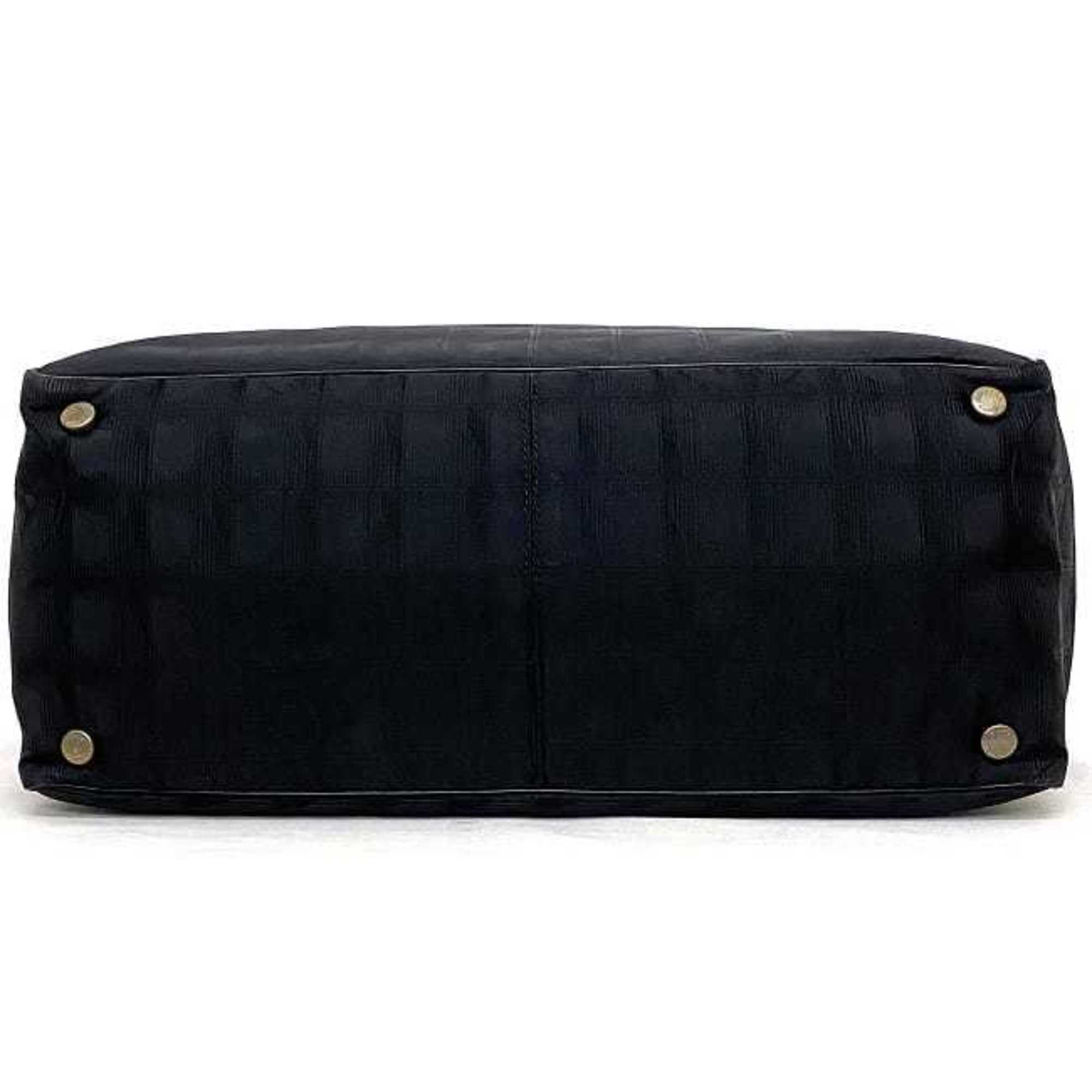 CHANEL MM Black New A15991 Coco Mark Nylon Leather 8th  Nutra Line Ladies