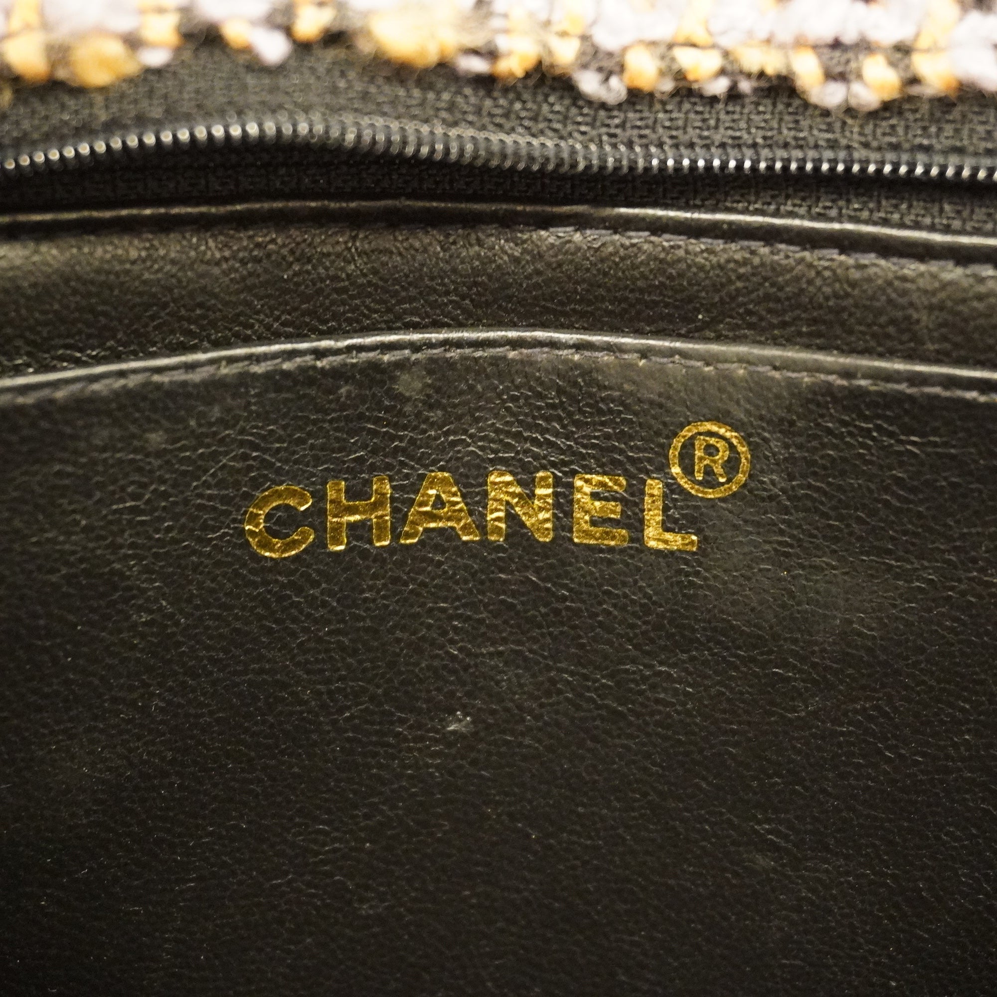 CHANELAuth  Matelasse Parent-child Bag Women's Tweed Handbag Light Purple