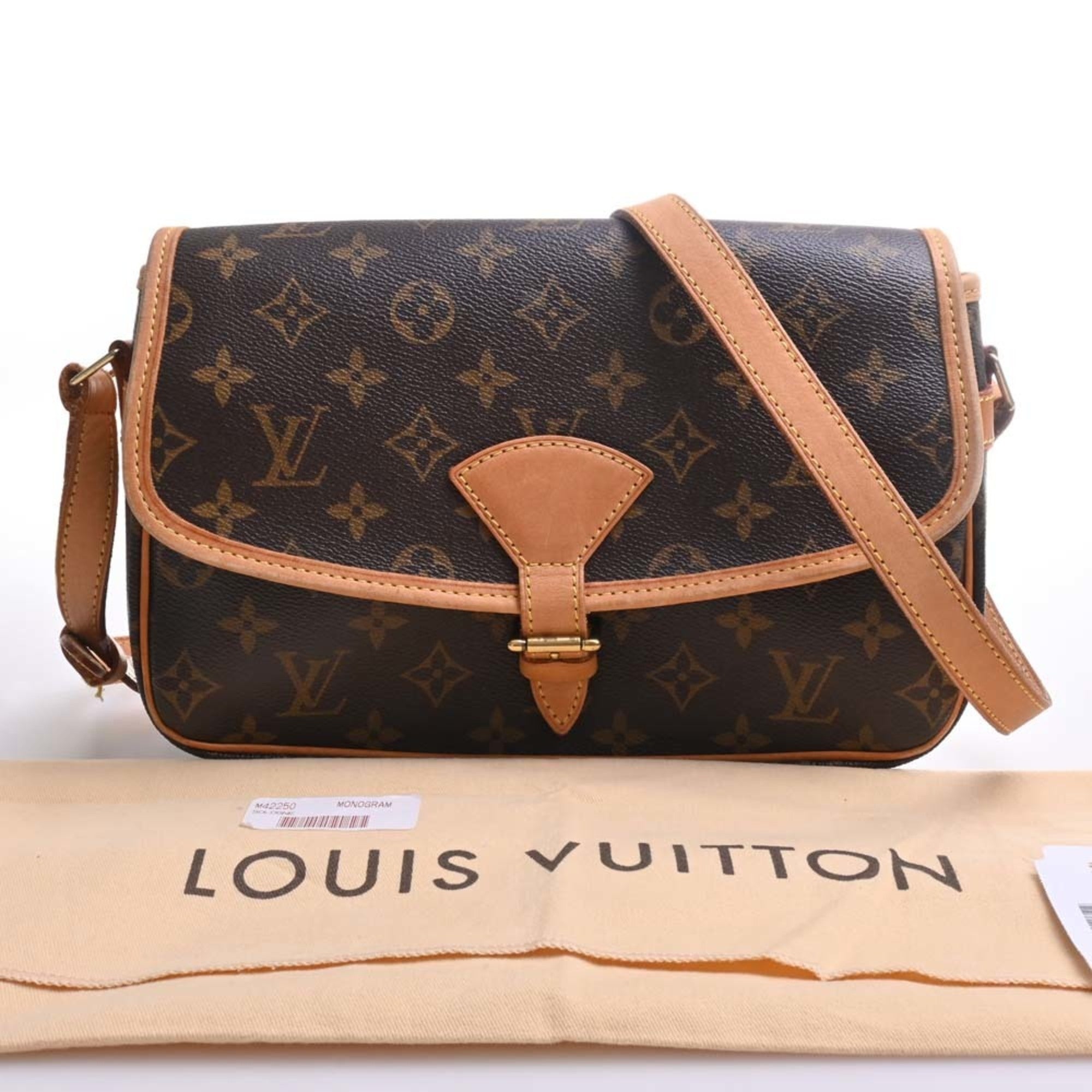 LOUIS VUITTON Monogram Sologne Shoulder Bag M42250 Brown Women's