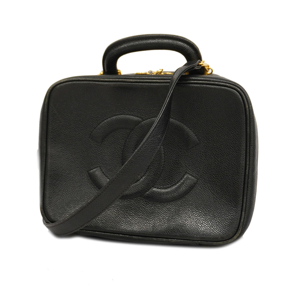 CHANEL  2WAY Bag Women's Caviar Leather Handbag,Shoulder Bag Black