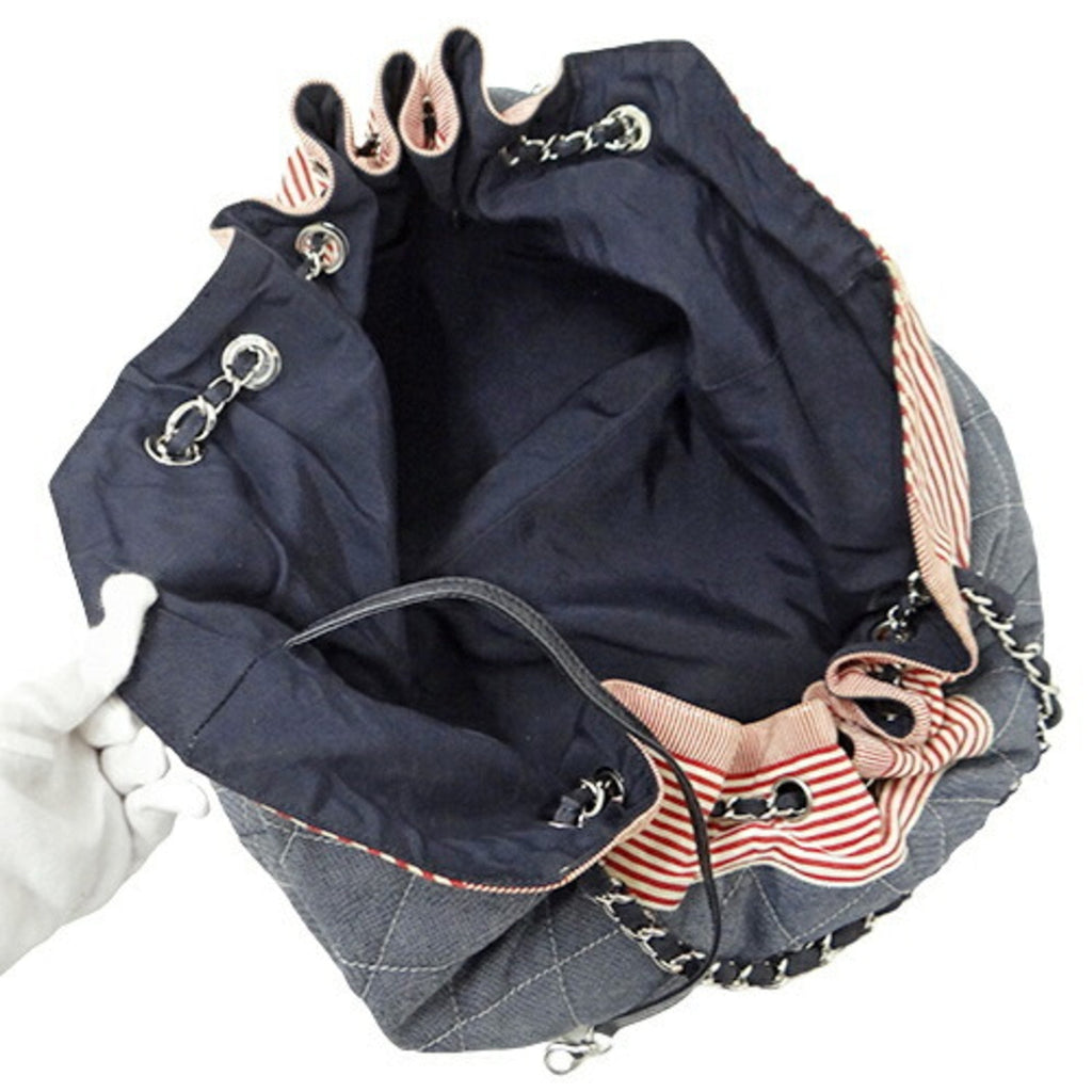 CHANEL Bag Women's Tote Shoulder Chain Cococabus GM Blue Red