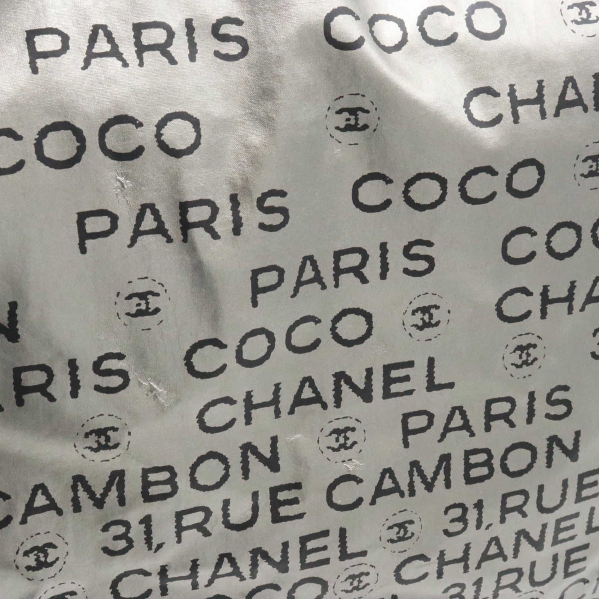 CHANEL Unlimited Tote Bag Large Shoulder Nylon Silver 6113