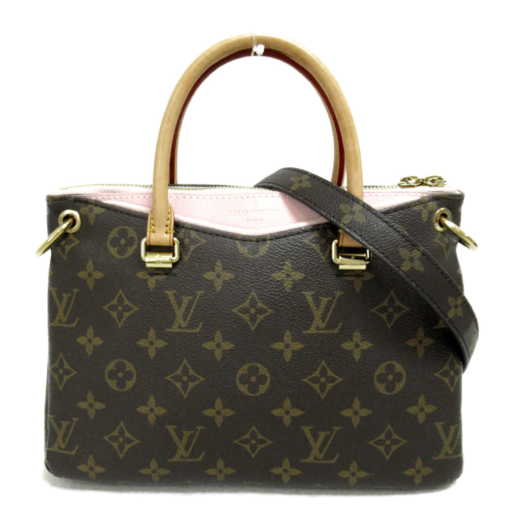 LOUIS VUITTON Palas BB 2way Shoulder Bag Brown Rose poodle Monogram PVC coated canvas M44034