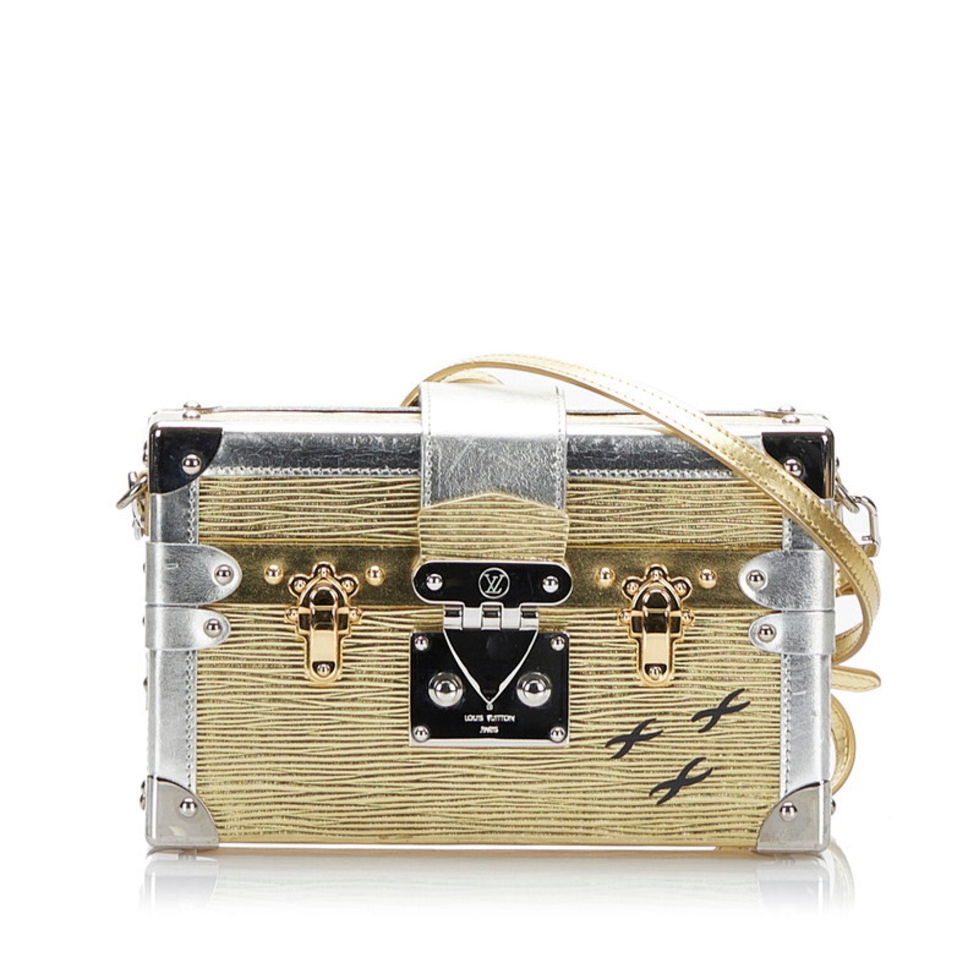 Louis Vuitton Epi Petite Maru Shoulder Bag M54652 Gold Silver Leather Ladies LOUIS VUITTON