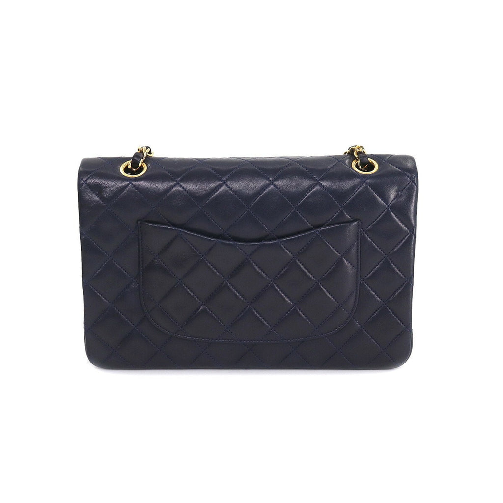 Chanel matelasse 25 chain shoulder bag leather navy A01112 gold metal fittings vintage Matelasse Bag
