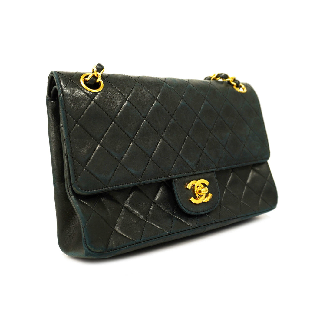 CHANEL  Matelasse W Flap W Chain Women's Leather Shoulder Bag Black