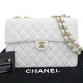 CHANEL matelasse 30 big coco mark shoulder bag white 7 series A11869