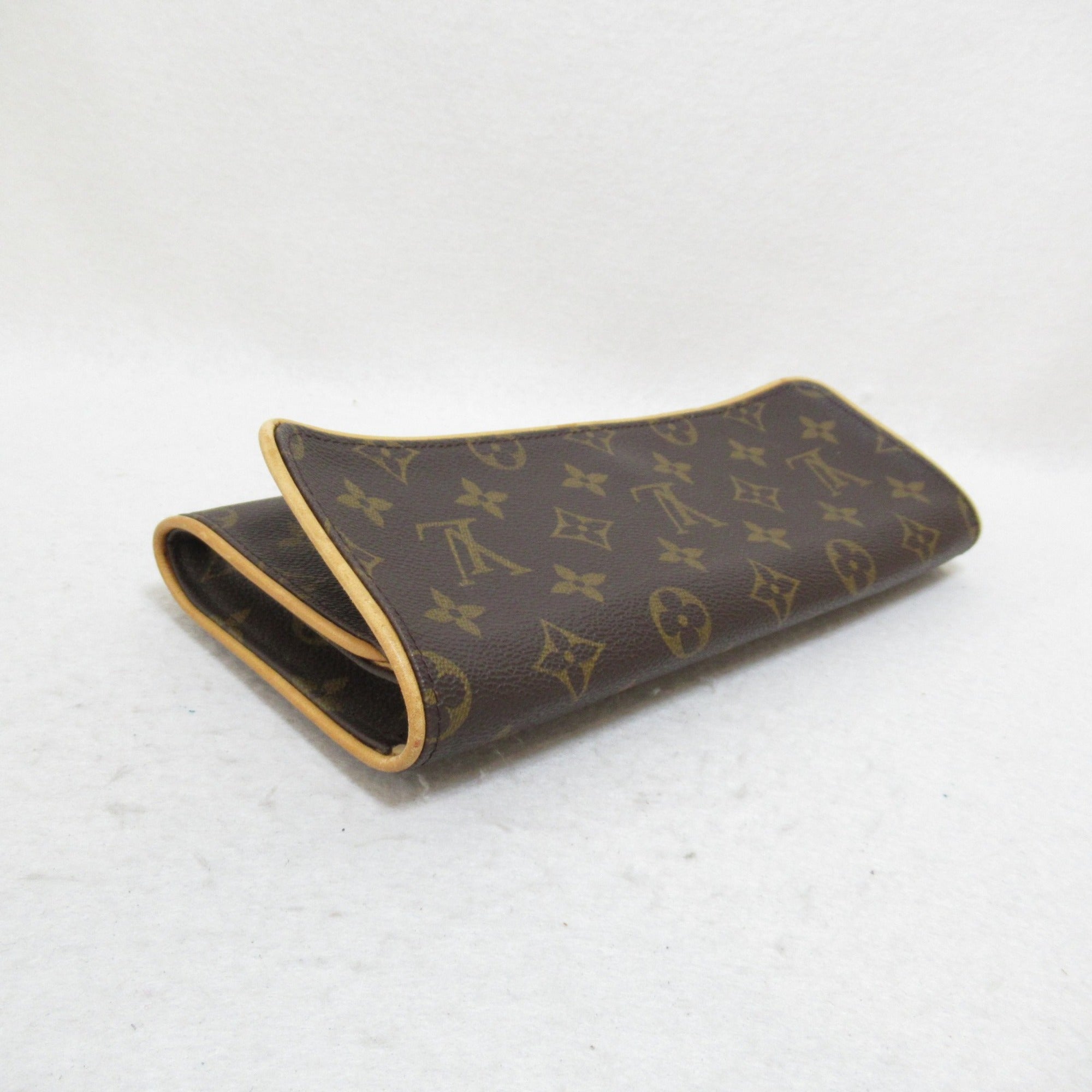 LOUIS VUITTON Pochette Twin GM Shoulder Bag Brown Monogram PVC coated canvas M51852