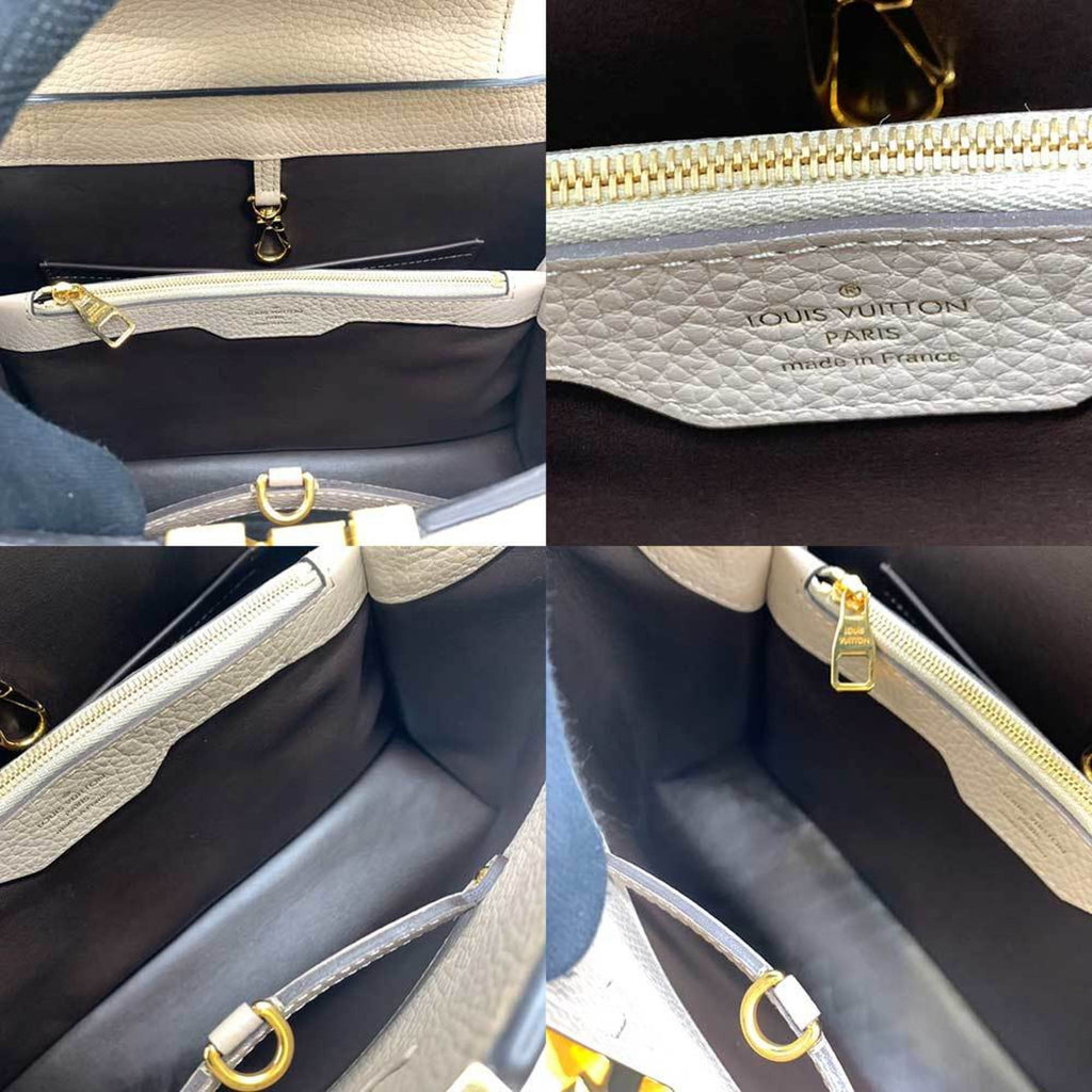 LOUIS VUITTON Bag Capucines MM Gale Beige Greige Handbag One Handle Studded LV Ladies Taurillon Leather M94428 LOUISVUITTON