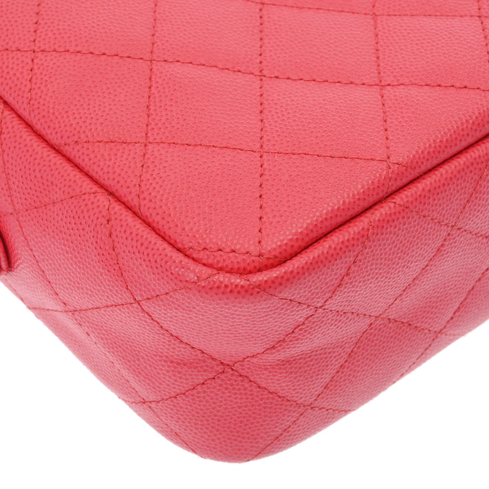 CHANEL Matelasse Chain Shoulder Sold Product Pink A91731 Women's Caviar Skin Bag