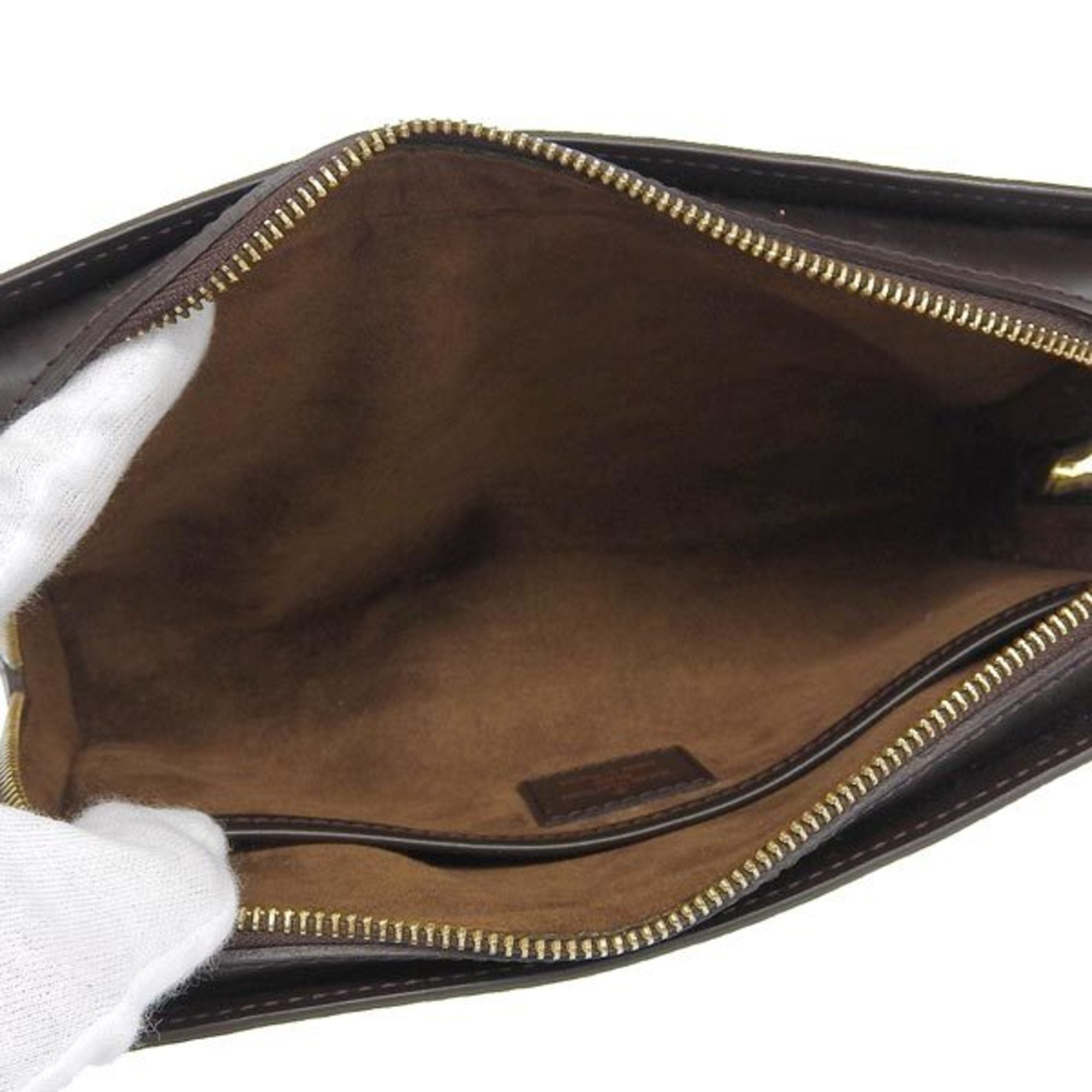 LOUIS VUITTON Damier Saint Louis Second Bag Clutch N51993 Brown Men's