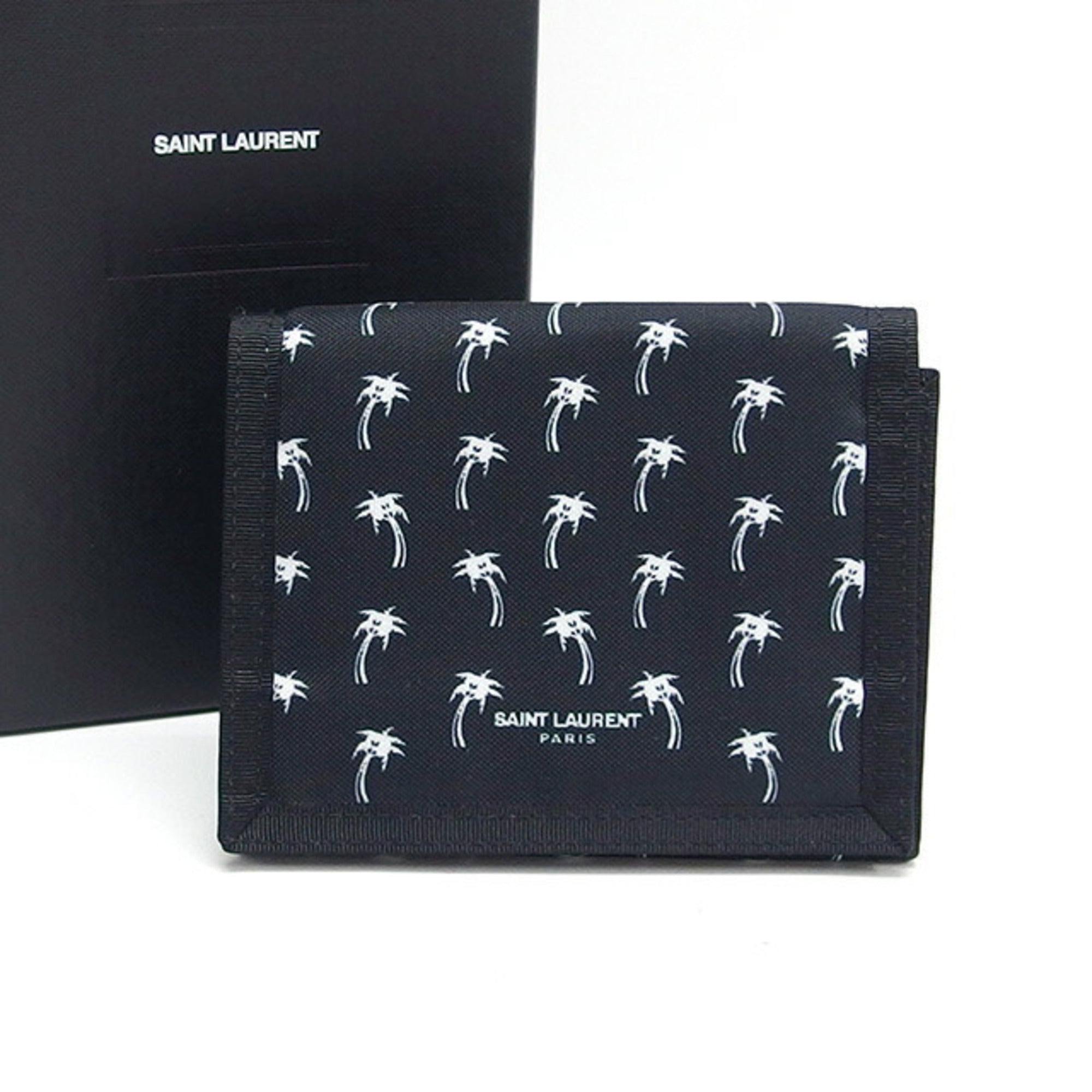 YVES SAINT LAURENT Saint Laurent Paris Trifold Wallet Nylon Palm