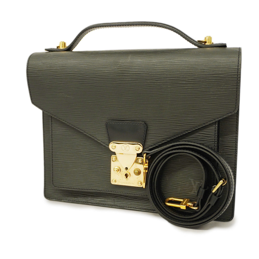 LOUIS VUITTON Auth  Epi 2WAY Bag Monceau M52122 Women's Handbag Noir