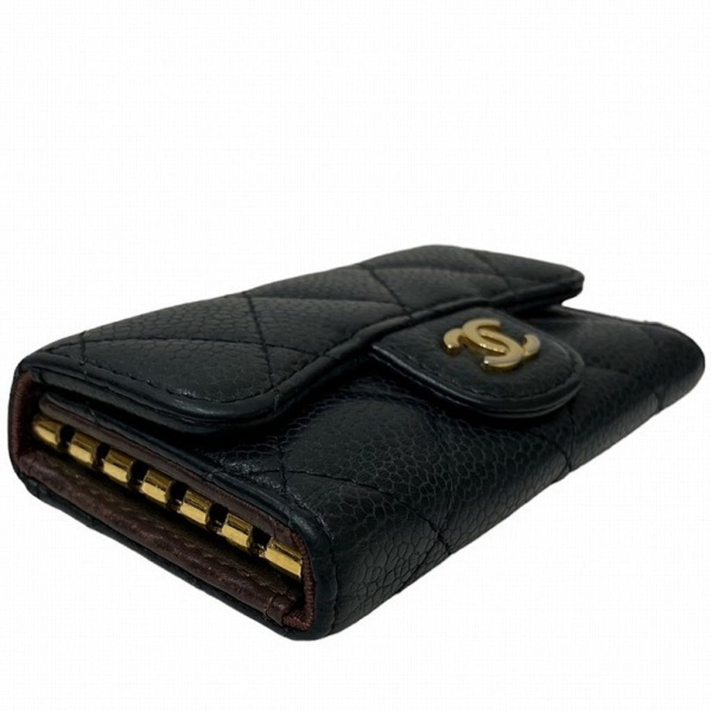 CHANEL Matelasse Caviar Skin Brand Accessories Key Case Women's